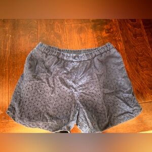 Navy Eyelet Women's Shorts